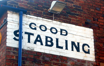 Sign on the wall of the White Horse October 2008